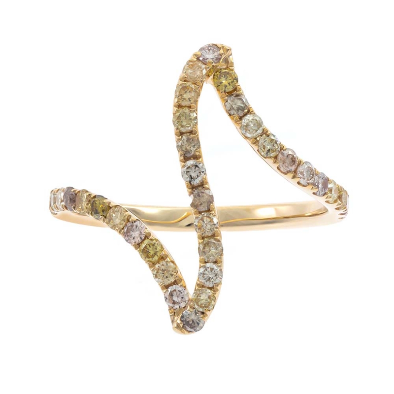 SI2 Fancy-Diamant-Goldring (CIRARI)