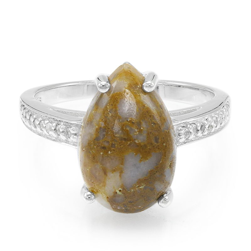 Dinosaurier-Quarz-Silberring