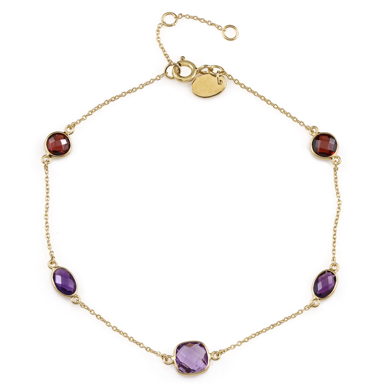 Edelstein-Silberarmband
