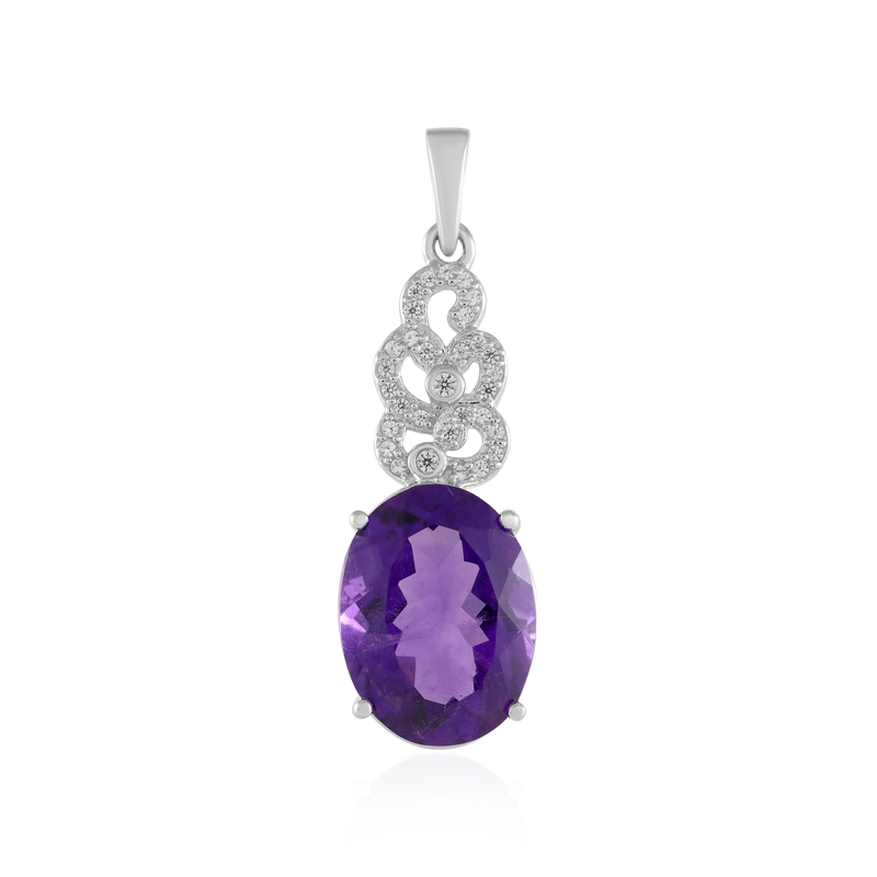 Sibirischer Amethyst-Silberanhänger Sibirischer Amethyst-Silberanhänger
