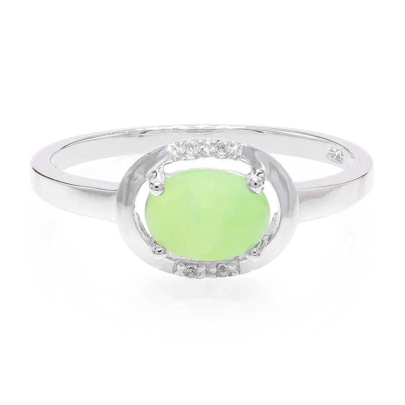 Chrysopras-Silberring