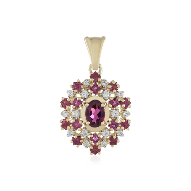 Rhodolith-Goldanhänger Rhodolith-Goldanhänger