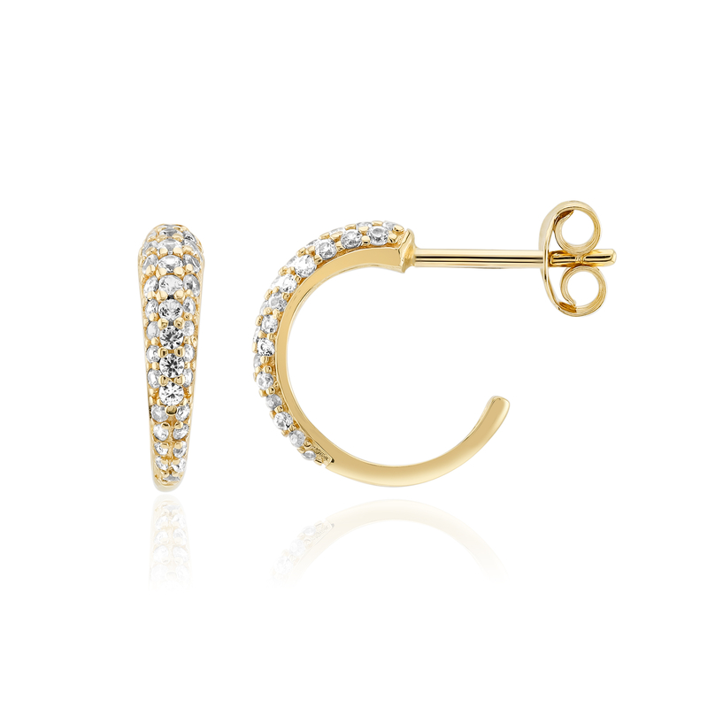 Zirkon-Silberohrringe