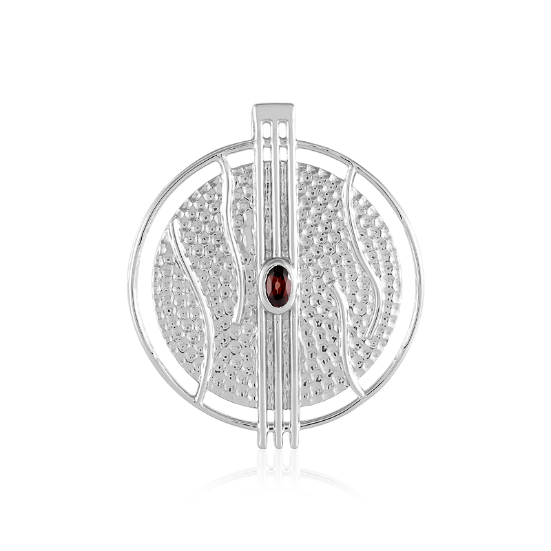 Pinkfarbener Zirkon-Silberanhänger (MONOSONO COLLECTION)