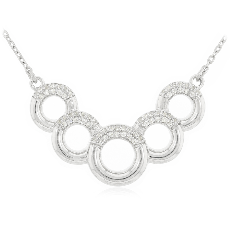 Zirkon-Silbercollier