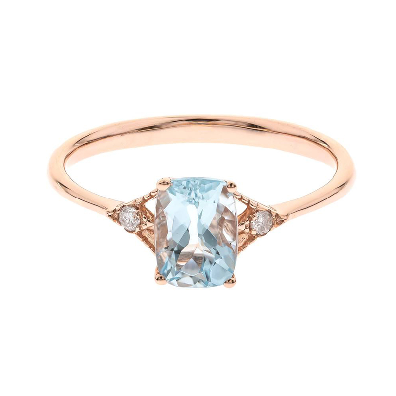 AAA-Brasilianischer Aquamarin-Goldring (CIRARI)