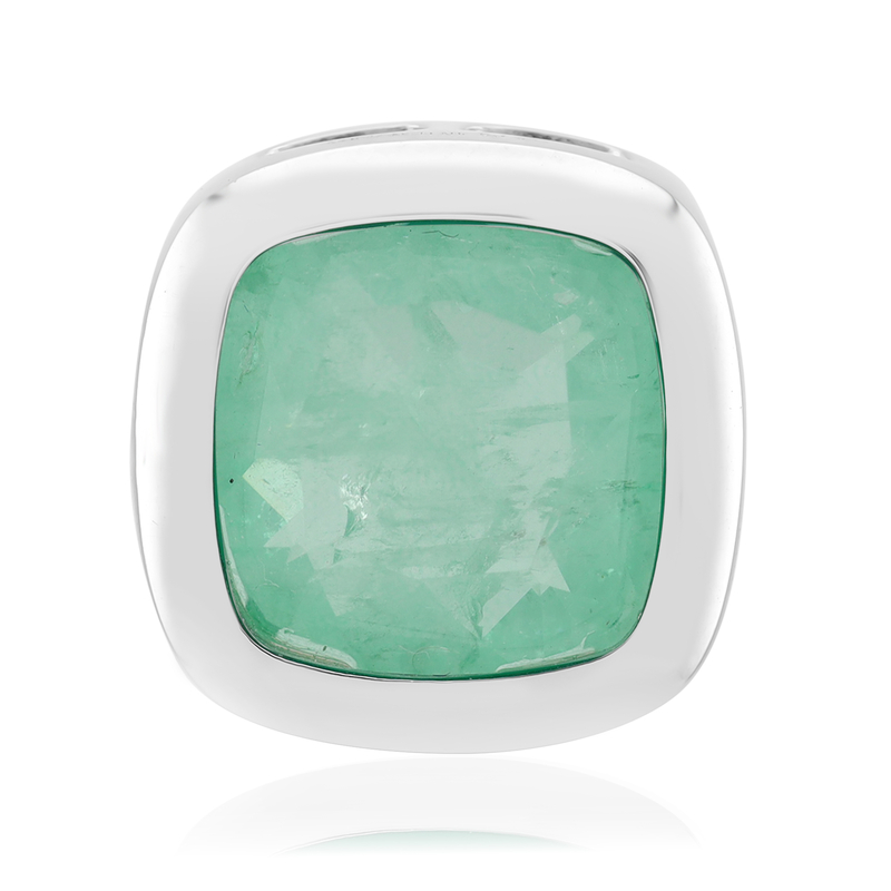 Grüner Pastell-Quarz-Silberanhänger (MONOSONO COLLECTION)