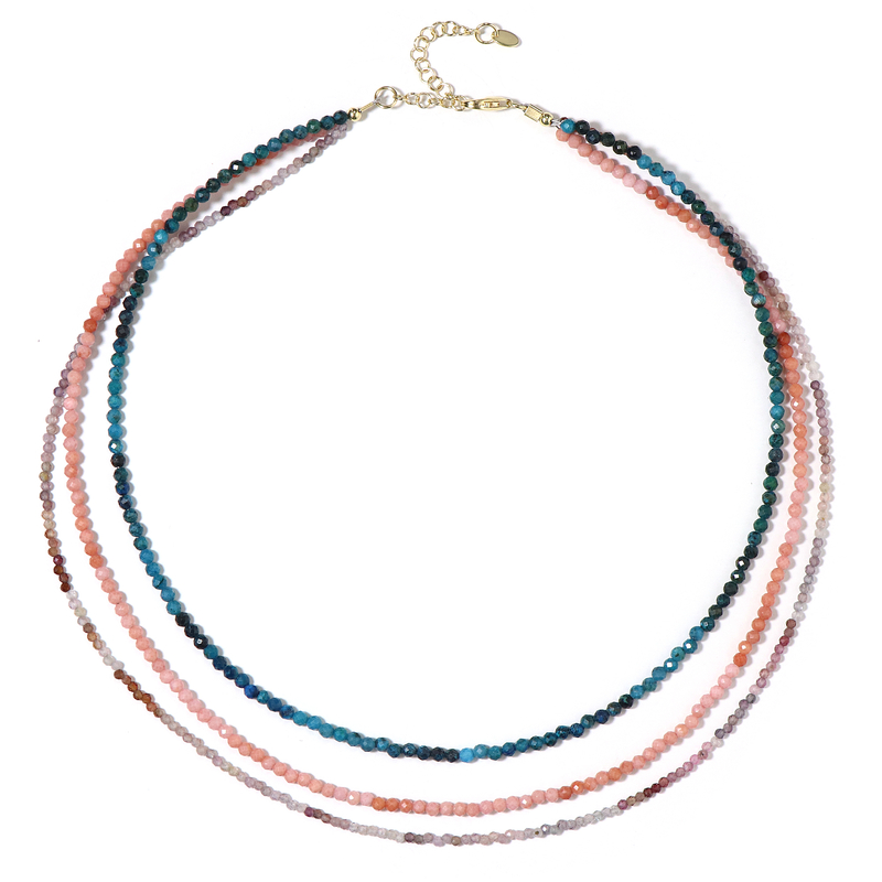 Edelstein-Silberhalskette