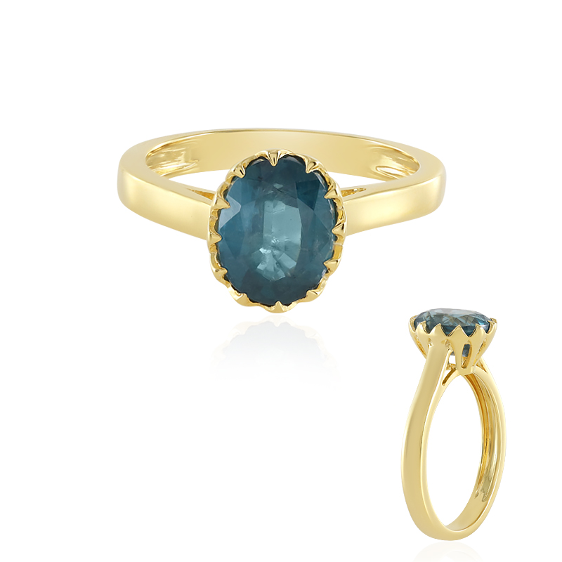 Petrol-Kyanit-Silberring