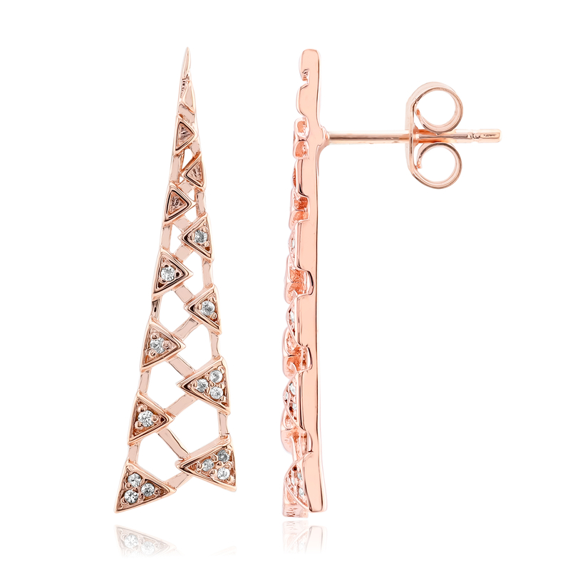 Zirkon-Silberohrringe (SAELOCANA) Zirkon-Silberohrringe (SAELOCANA)