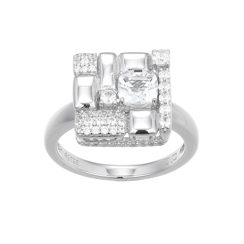 Edelstein-Silberring (Adela Silber)