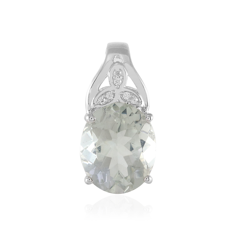 Grüner Amethyst-Silberanhänger Grüner Amethyst-Silberanhänger