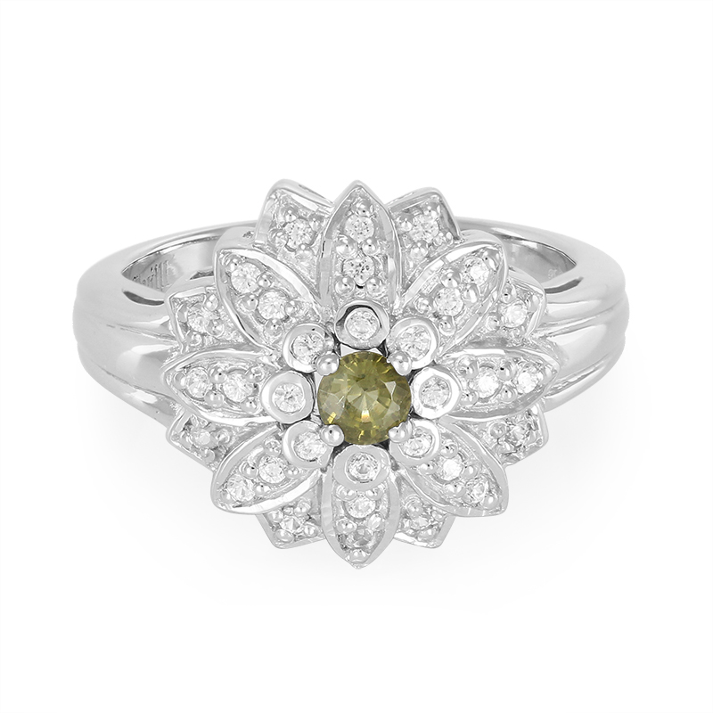 Kupfer-Turmalin-Silberring