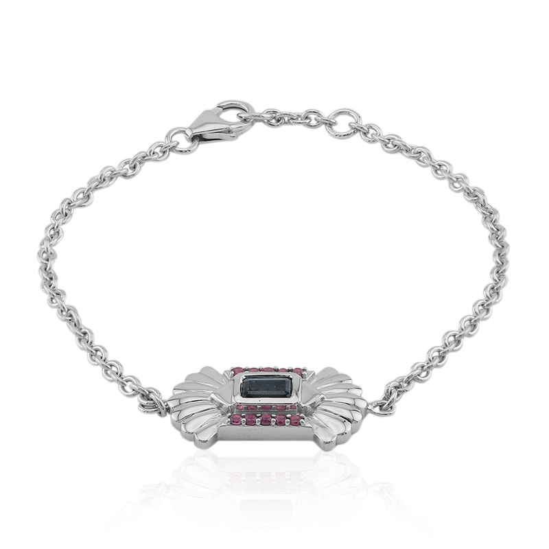 Londonblauer Topas-Silberarmband (Remy Rotenier) Londonblauer Topas-Silberarmband (Remy Rotenier)