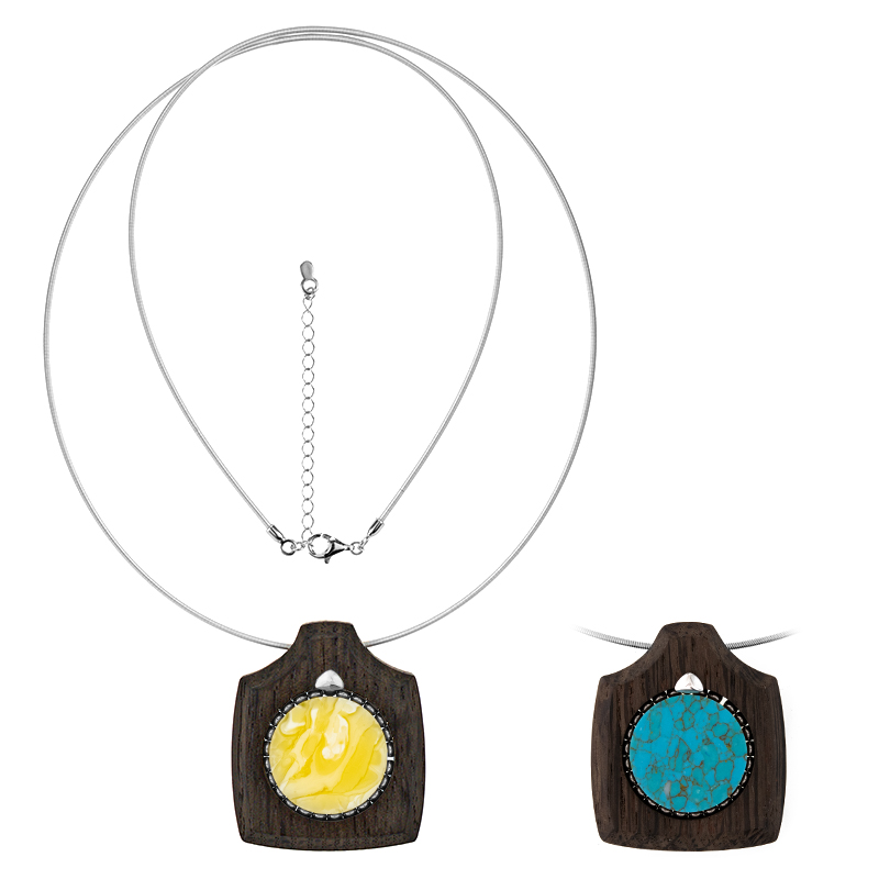 Edelstein-Silberhalskette (dagen) Edelstein-Silberhalskette (dagen)