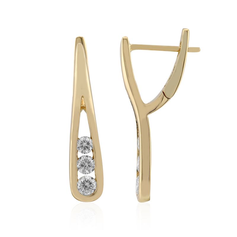 SI1 (G) Brillant-Goldohrringe (Annette) SI1 (G) Brillant-Goldohrringe (Annette)