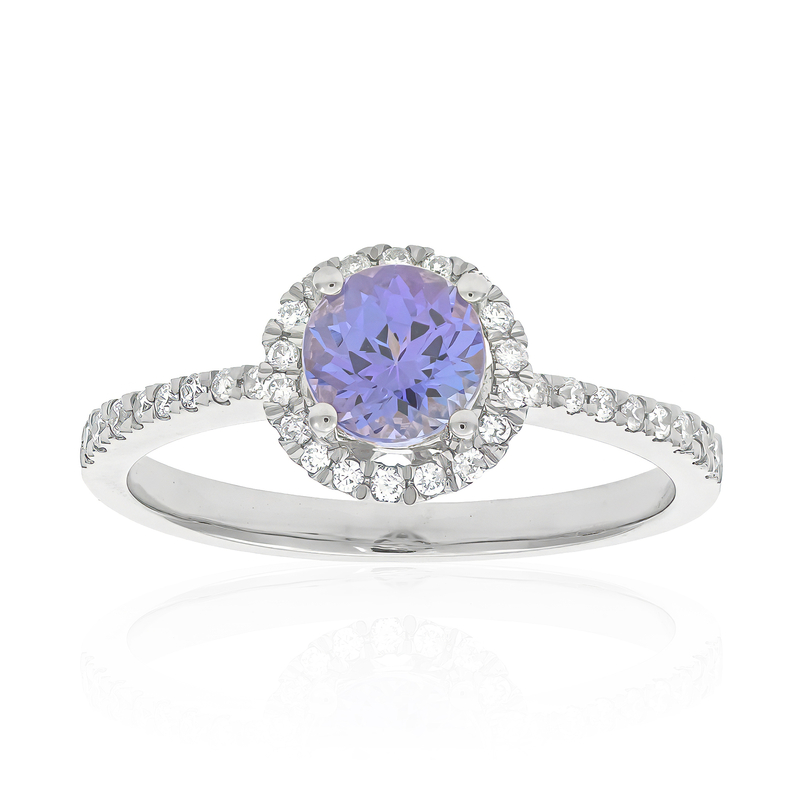 AAA-Tansanit-Goldring - Farbe: Blau