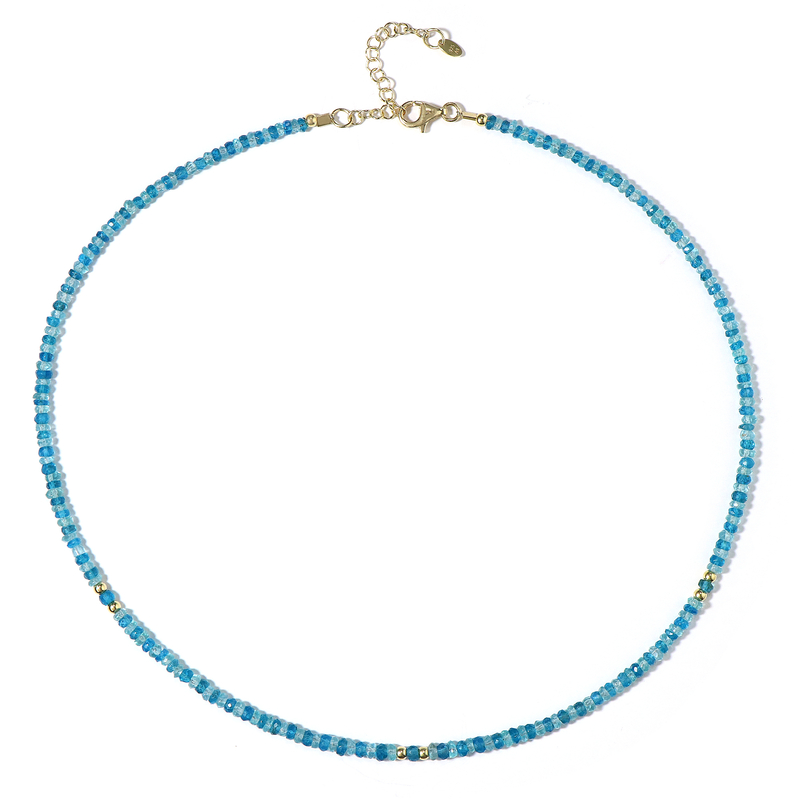 Apatit-Silberhalskette