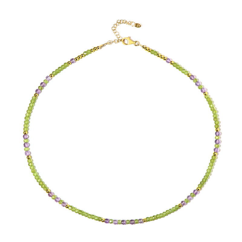 Edelstein-Silberhalskette Edelstein-Silberhalskette