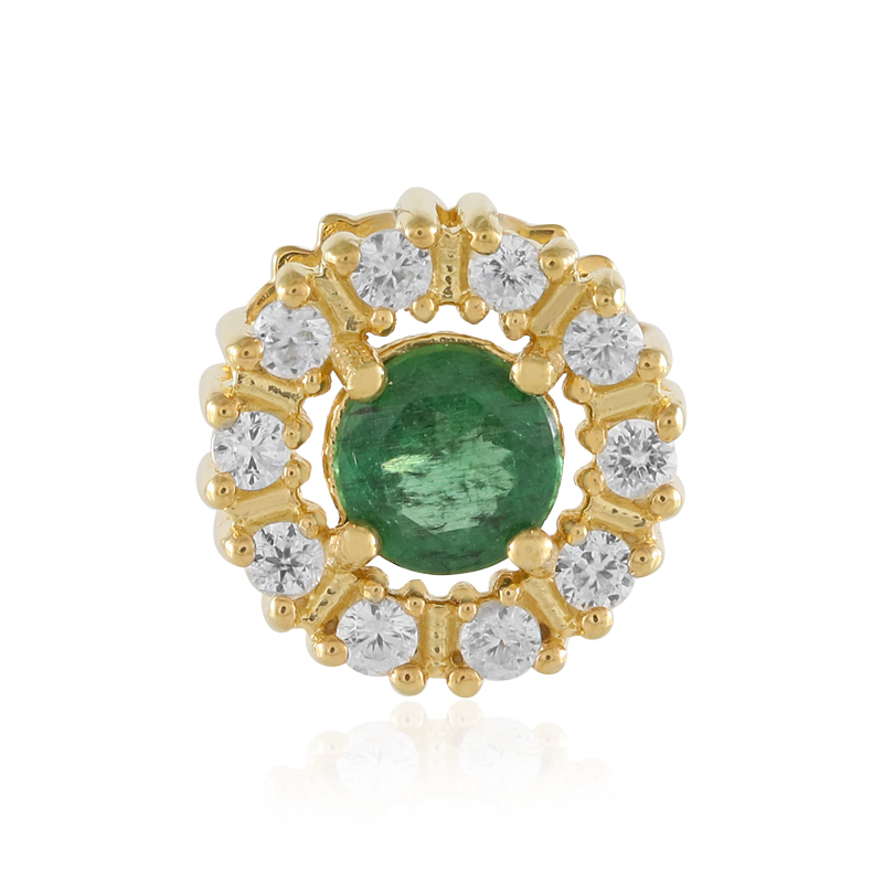 Grüner Apatit-Silberanhänger