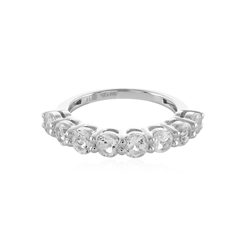 Weißer Topas-Silberring