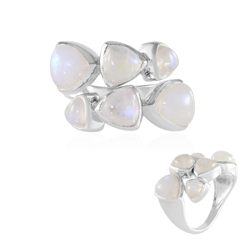 Blauer Mondstein-Silberring (KM by Juwelo)