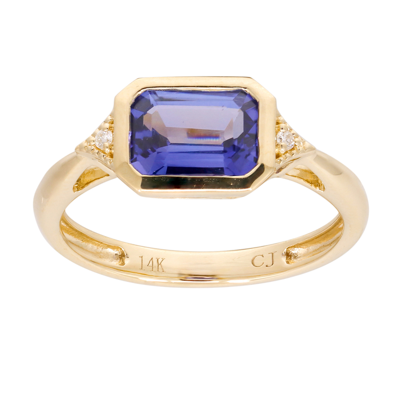 AAA-Tansanit-Goldring (CIRARI) AAA-Tansanit-Goldring (CIRARI)