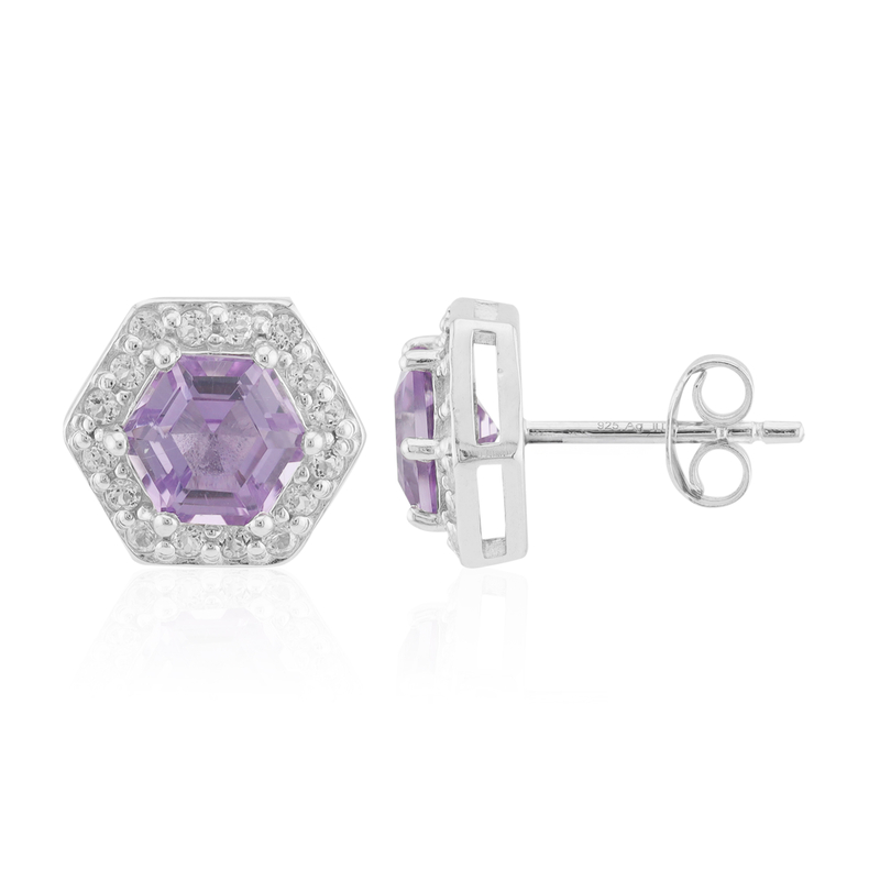 Amethyst-Silberohrringe