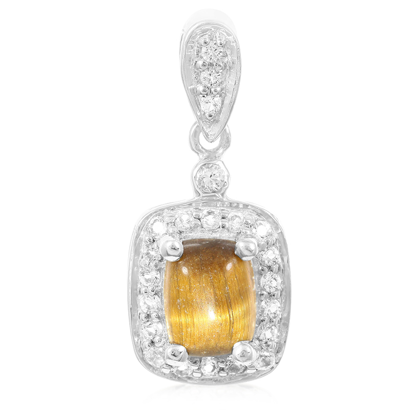 Tigerauge-Silberanhänger