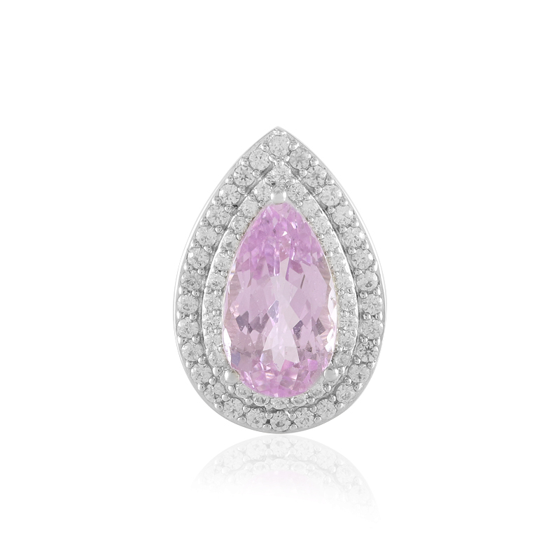 Kunzit-Silberanhänger