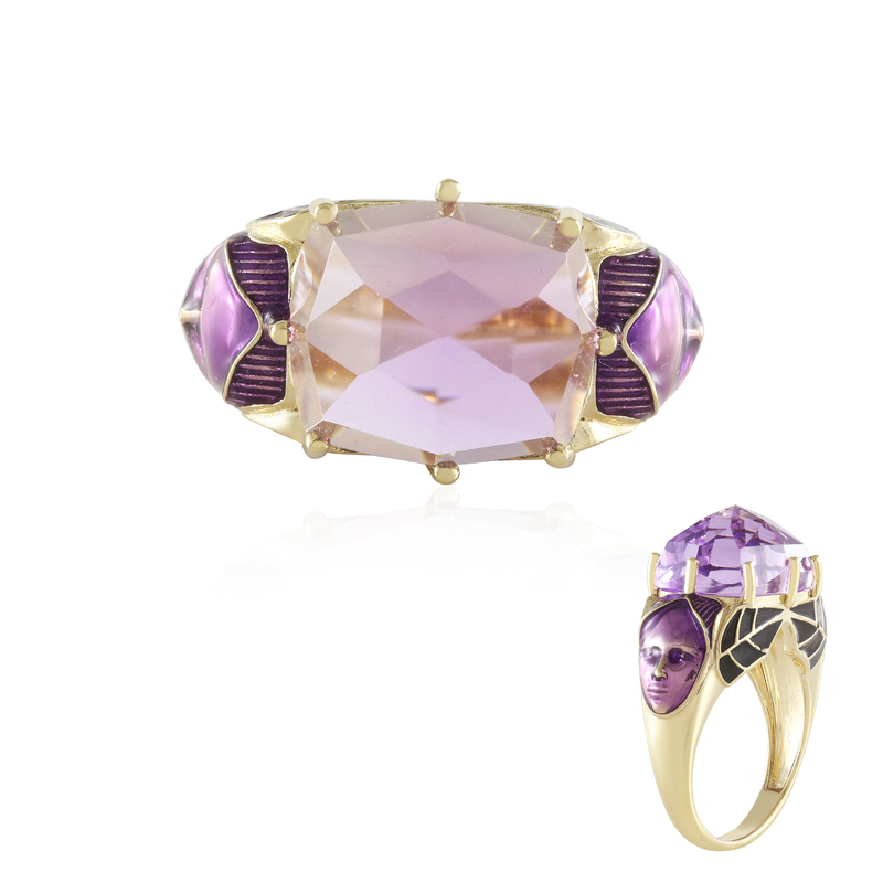 Lavendel-Amethyst-Silberring (Adela Silber)