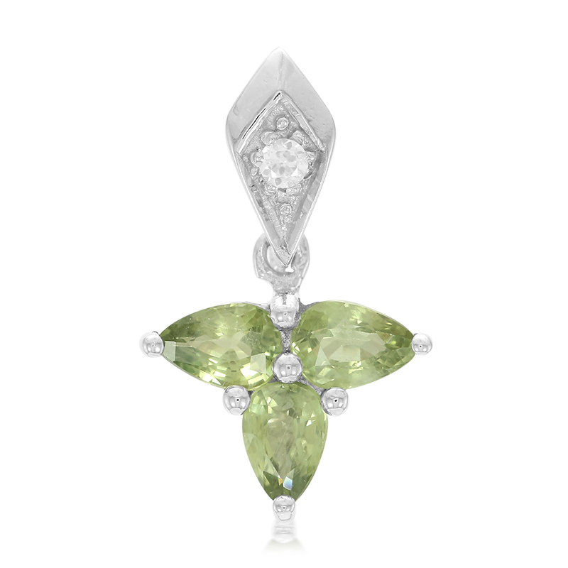 Mosambik-Saphir-Silberanhänger Mosambik-Saphir-Silberanhänger