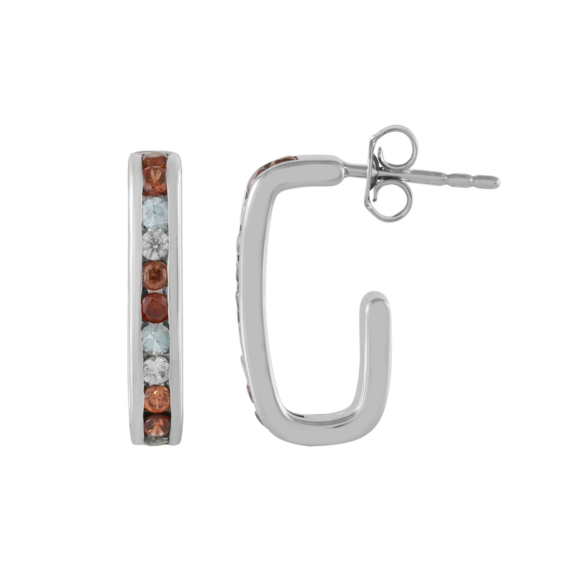 Zirkon-Silberohrringe (KM by Juwelo)