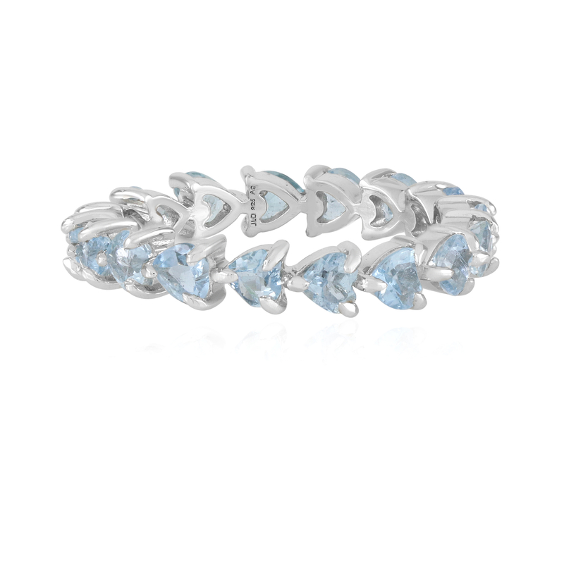 Brasilianischer Aquamarin-Silberring