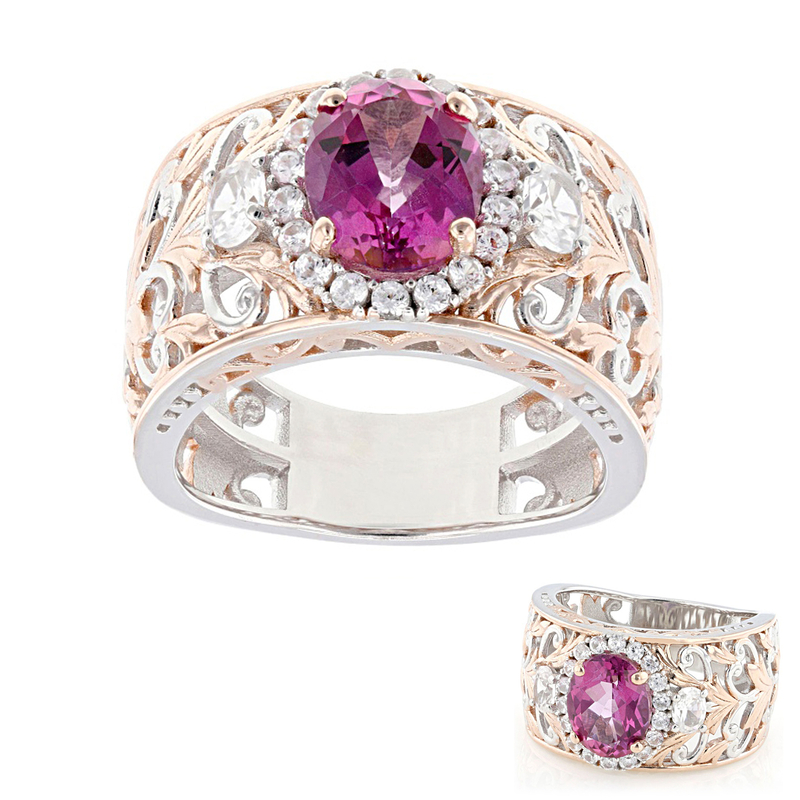 Rosa topas-silverring (Gems en Vogue) från Juwelo