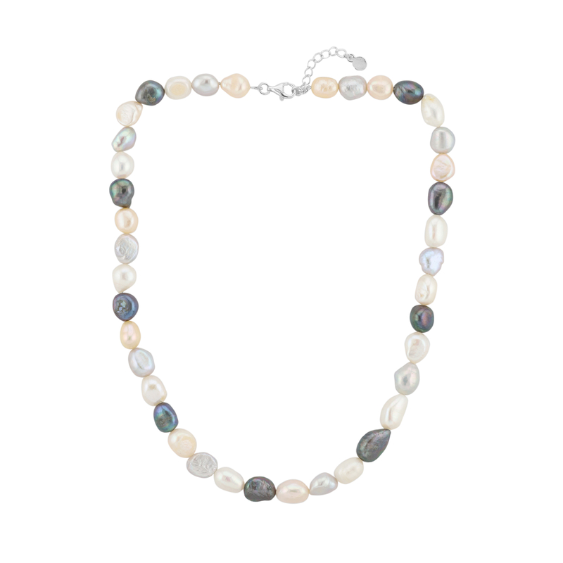 Süßwasserzuchtperlen-Silberhalskette (TPC) Süßwasserzuchtperlen-Silberhalskette (TPC)