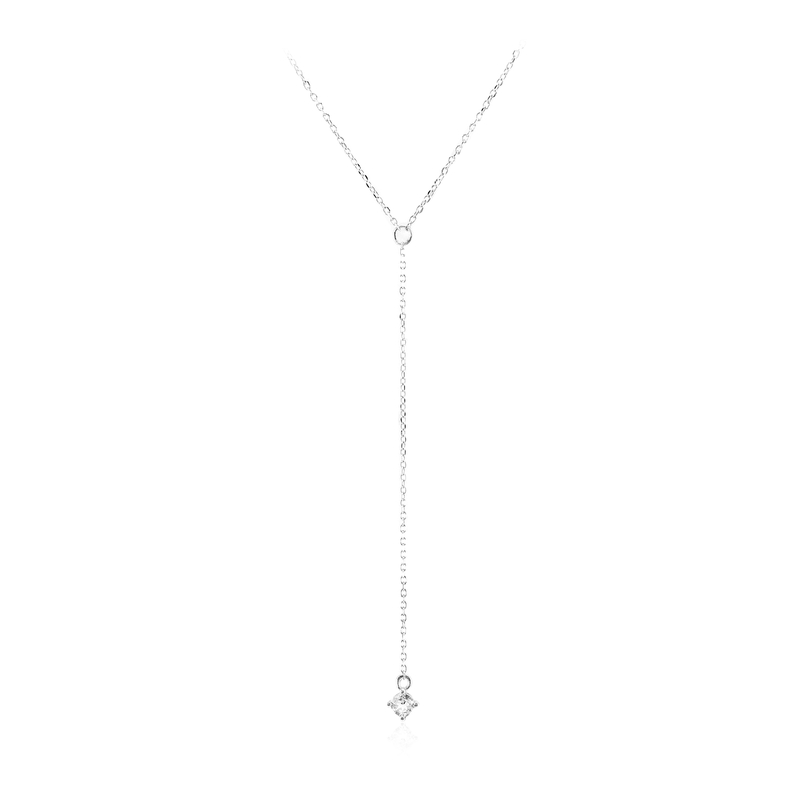 Weißer Topas-Silbercollier