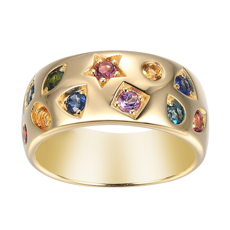 Edelstein-Silberring (Adela Gold)