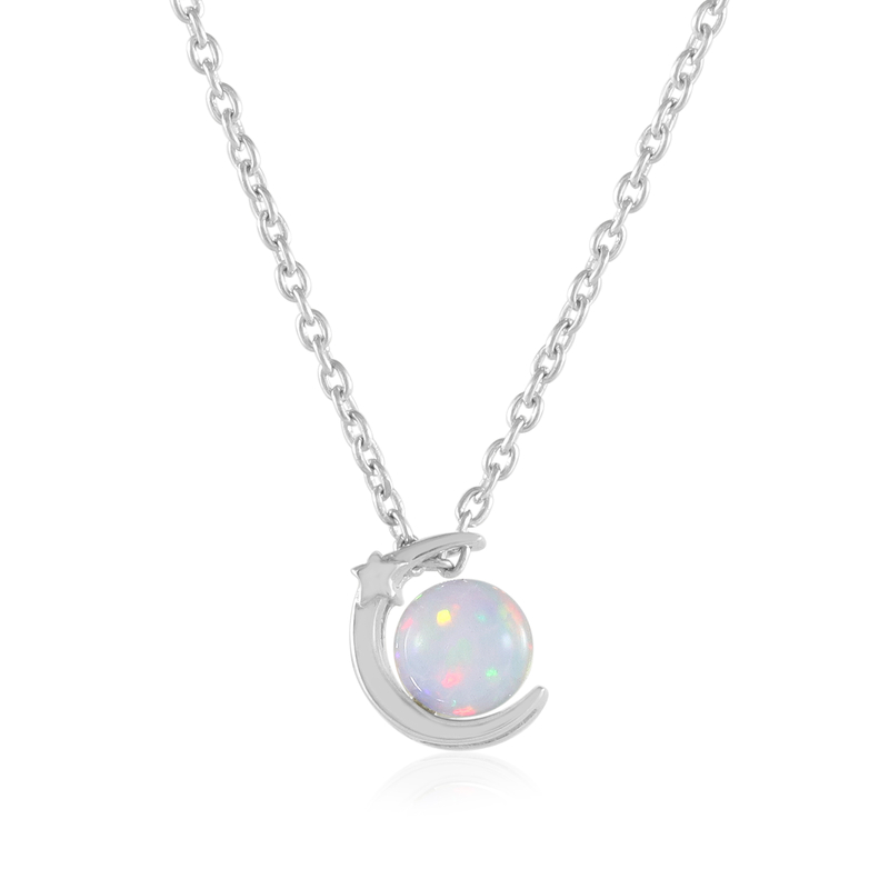 Welo-Opal-Silberhalskette (de Melo Essence)