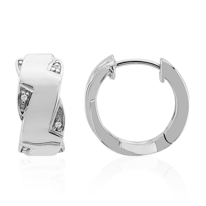 SI1 (G) Brillant-Silberohrringe (Annette) SI1 (G) Brillant-Silberohrringe (Annette)