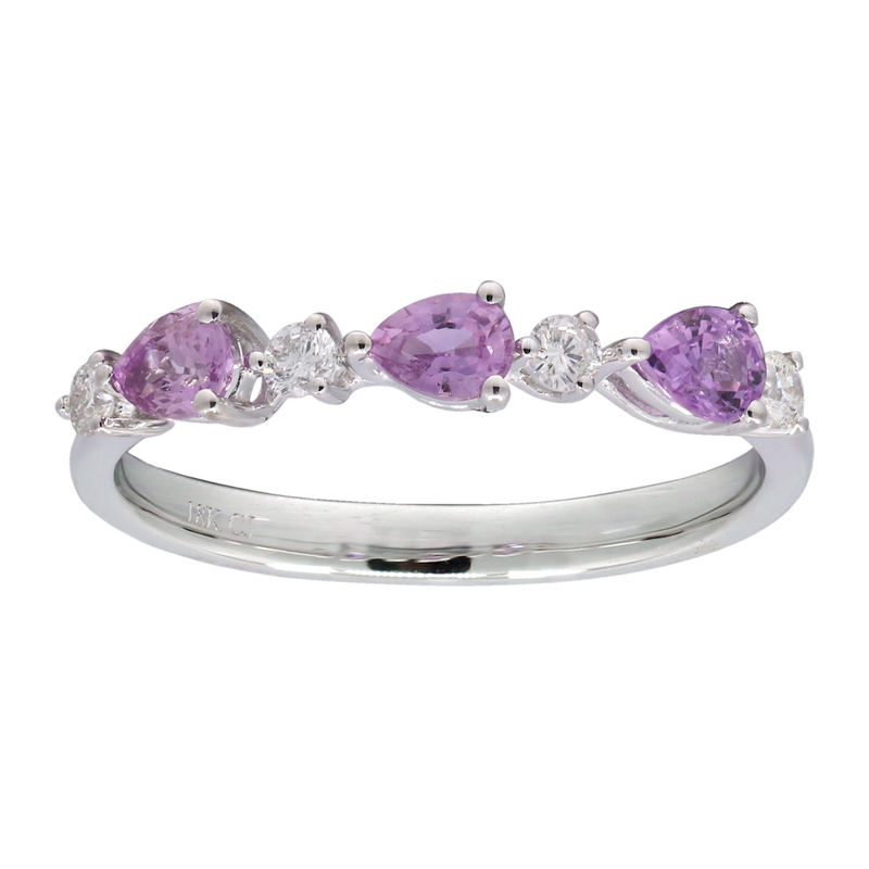 Pinkfarbener Saphir-Goldring (CIRARI)