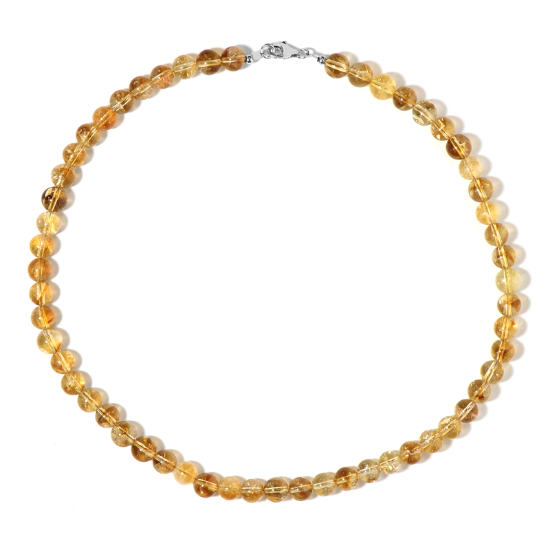 Citrin-Silberhalskette