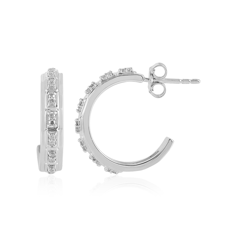 I2 (I) Diamant-Silberohrringe (de Melo)