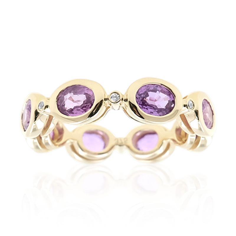 Purpurfarbener Ceylon-Saphir-Goldring