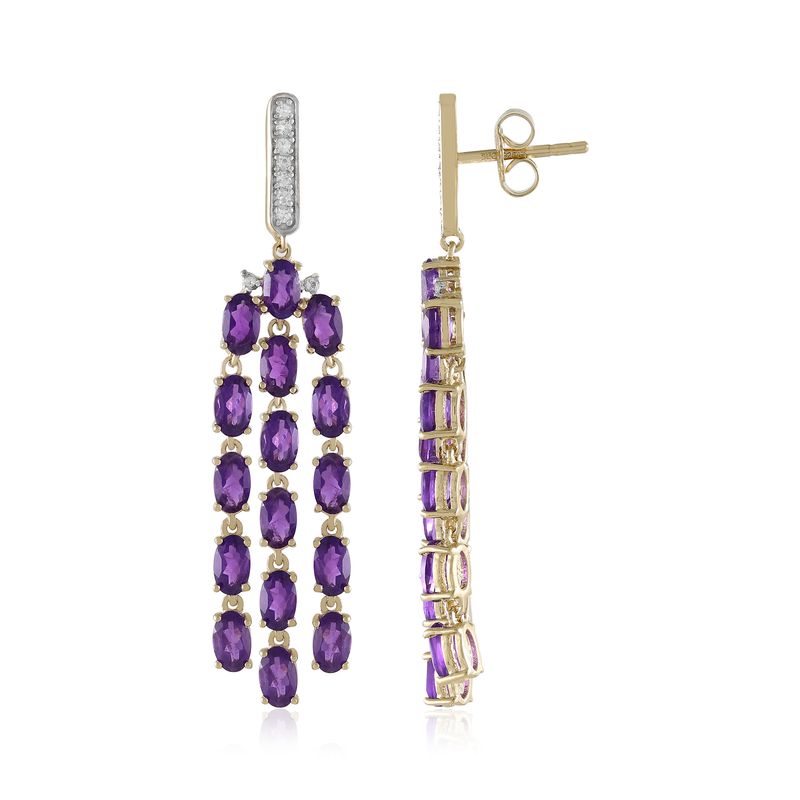 Sambia-Amethyst-Silberohrringe