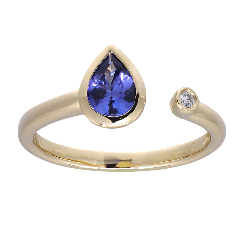 AAA-Tansanit-Goldring (CIRARI) AAA-Tansanit-Goldring (CIRARI)