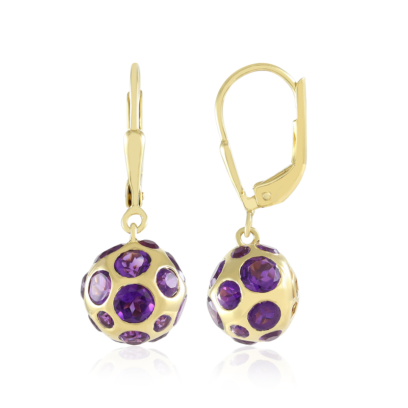 Sambia-Amethyst-Silberohrringe (de Melo Essence)