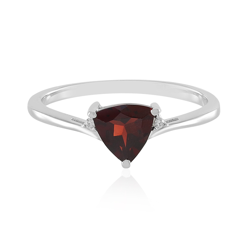Mosambik-Granat-Silberring