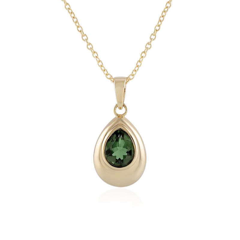 Chrom-Apatit-Silberhalskette