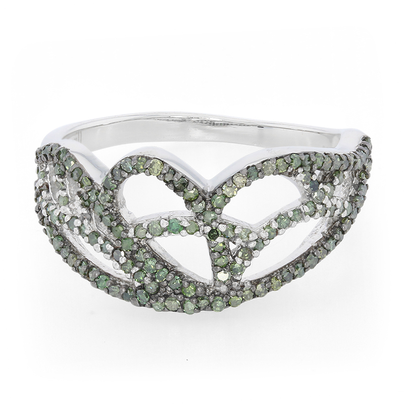 Fancy-Diamant-Silberring